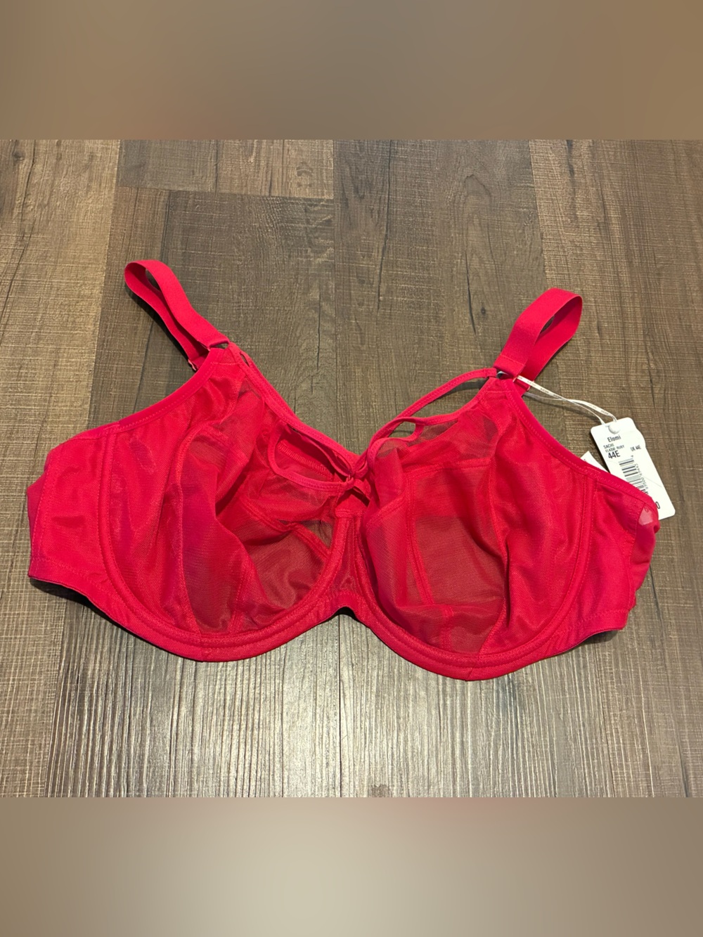 Elomi Red Sheer Mesh Underwire Bra